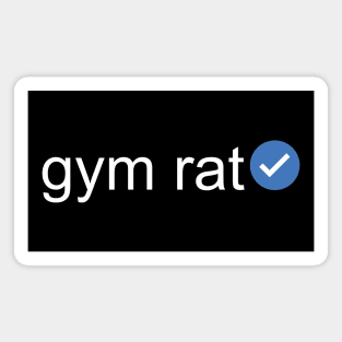 Verified Gym Rat (White Text) Magnet